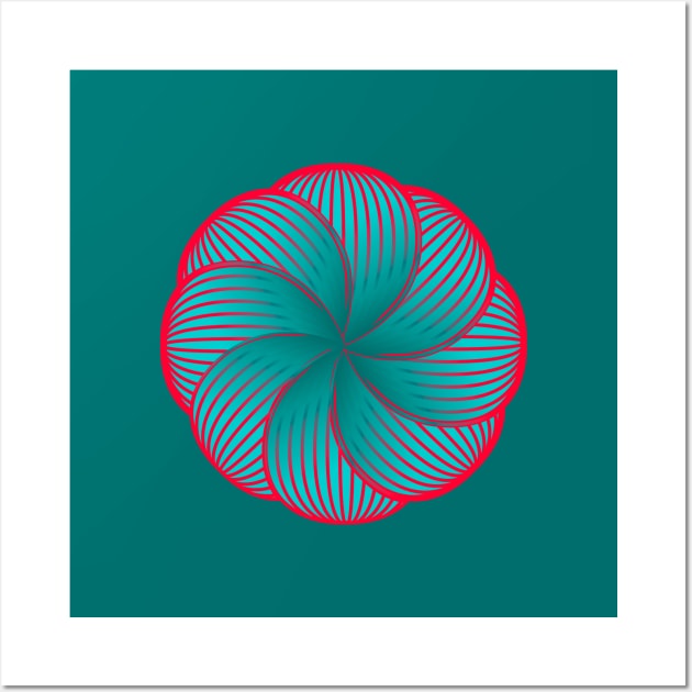 Turquoise flower Wall Art by marufemia